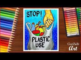 How To Draw Stop Plastic Pollution Poster Chart For School Students Very Easy Youtube Poster Drawing Save Water Poster Drawing Poster On Pollution