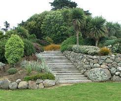 A Beautifully Landscaped Set Of Wide Garden Steps Akaroa Garden Tours Sloped Garden Backyard Landscaping Native Garden