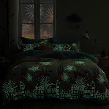 The sheets display powerful rocketships blasting through the planets and stars, in addition to a glow in the dark feature that makes the cosmos come to life. Glow In The Dark Fabric For Bedding Wholesale China Supplier 006 Trendhome Com