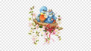 Lovebird Parrot Bluebird عش رسمت باليد لوحة ألوان مائية زرقاء Png