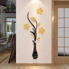Even a room with minimalist decor can look fabulous if the wall is well focused and decorated uniquely. Amazon Com 3d Vase Wall Murals For Living Room Bedroom Sofa Backdrop Tv Wall Background Originality Stickers Diy Wall Decals Flower Wall Decals Sticker Decor