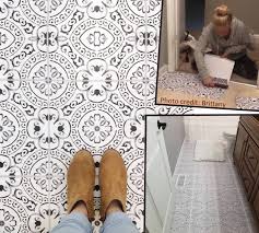 Tile Sticker Kitchen Bath Floor Wall Waterproof Removable Etsy In 2020 Tile Stickers Kitchen Stick On Tiles Peel And Stick Floor