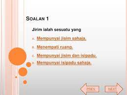 Sukatan terdiri daripada 4 tema, dengan 7 bab yang perlu 7.2 memahami pengaliran haba dan kesannya. Power Point Sains Tingkatan 1 Bab 3 Jirim