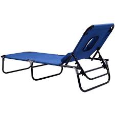 Costway Pool Yard Blue Metal Steel Frame Patio Folding Beach Chair Outdoor Chaise Lounge Chair Bed Camping Recliner Op3069 The Home Depot Outdoor Chaise Lounge Chair Chaise Lounge Chair Patio Chaise