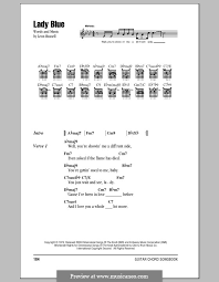 I think it is correct, the only questionable chord is the g7(+5)/f. Lady Blue Von L Russell Noten Auf Musicaneo