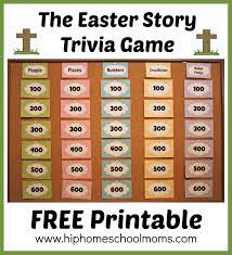 If you paid attention in history class, you might have a shot at a few of these answers. Printable Easter Story Trivia Game Hip Homeschool Moms