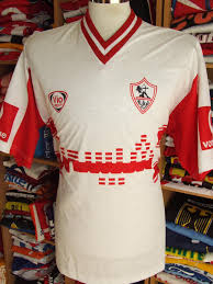 The zamalek 2017 strip is completed with white shorts and socks that both have black joma branding. Zamalek Home Football Shirt 2002 2003
