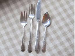 4 Pc Silverplate Place Setting 1936 Wm A Rogers A1 Plus Oneida Ltd Meadowbrook Pattern By Nonisvintagedelights 17 50 Place Settings Settings Tableware