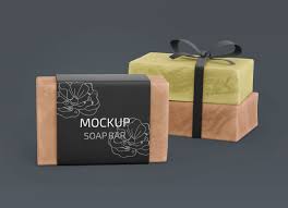 organic homemade soap wrapper mockup