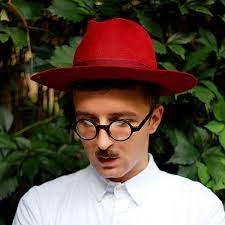 Men S Fedora Hat Red Felt Winter Trilby Hat Handmade Felt Hats Fedora Hat Men Trilby Hat