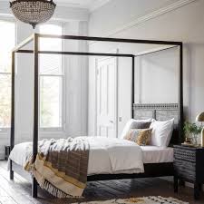 Black wood canopy bed king. Beatnik Four Poster Bed Cuckooland Cuckooland