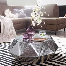 Bei idealo.de günstige preise für couchtisch kirschbaum. Finebuy Couchtisch Diamond 73 X 28 5 X 73 Cm Aluminium Beistelltisch Orientalisch Flacher Hammerschlag
