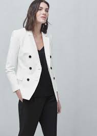 Double Breasted Cotton Blazer Women Mango Usa Blazer Jackets For Women Jackets For Women Blazers For Women