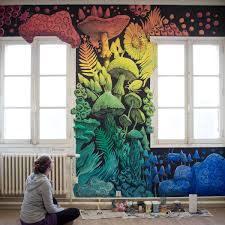 My Very First Mural Stephanie Kilgast Contemporary Sculptures And Art Mural Painting Mural Art Murals Street Art