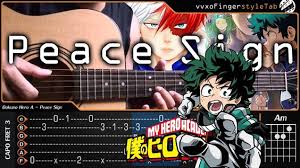 Boku No Hero Academia Season 2 Opening Peace Sign Fingerstyle Cover Hero Academia Season 2 Hero Boku No Hero Academia