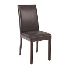 Alera® maxxis series big and tall leather chair, supports up to 450 lbs., black seat/black back, chrome base. Bolero Faux Leather Dining Chair Dark Brown Box 2 Gf955 Buy Online At Nisbets