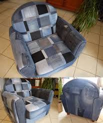 J Ai Reussi A Refaire Un Fauteuil Club En Jeans Trop Fiere De Moi Canape En Jean Fauteuil Club Tissu Fauteuil Club