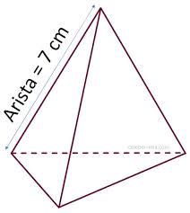 Ejemplo y fórmula volumen de un tetraedro regular (pirámide ...