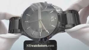 The collection by emporio armani features the finest italian all watches for men. Men S Black Armani Exchange Hampton Steel Watch Ax2104 Youtube