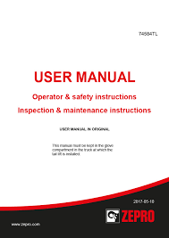 user manual inspection maintenance