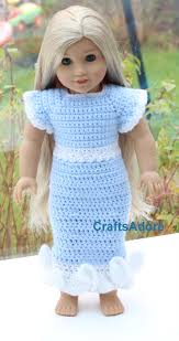 Two pattern sizes to fit most 15 to 18 dolls; Craftsadore Frozen Inspired Crochet Dress For American Girl Doll Or Other 18 Inch Dolls Free Crochet Pattern
