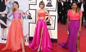 What with her epic public displays of affection, affinity for falling hard and fast for men (or seeming to do so publicly, at least). Pink And Orange Gowns Stars Who Have Worn Taylor Swift S Grammy Color Scheme Photo 1