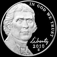2010 S Jefferson Nickel Mint Proof ~ Deep Cameo ~ U.S. Coin from Proof Set 