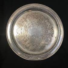 (20% off) add to favorites. Vintage Wm Rogers Silver Plated 15 Round Etched Serving Tray Platter 172 Wmrogers Wmrogers Silver Plate Engraved Serving Tray Vintage Silverplate