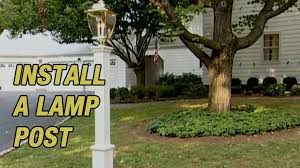 Post is made of durable extruded aluminum. Install A Lamp Post Youtube