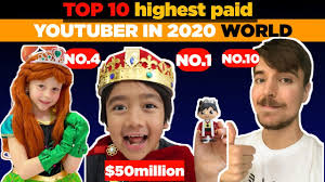 The 2020 youtube league has revealed 2020's best paid youtubers. Top 10 Highest Paid Youtubers In The World In 2020 I à¤¹ à¤¦ You Should Know About It Youtube