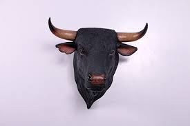 Perfect centerpiece for the kitchen, or even the garden! Spanish Bull Head Wall Decor Statue