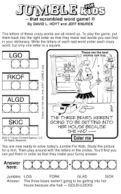 They're equally good for kids learning how to spell, for adults wanting to stimulate their mind, or for senior citizens looking to keep their minds sharp. Jumble Puzzle