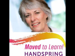 Josephine Key explains key pelvic moves, demonstrated by Elizabeth Larkam,  in Moved to Learn!