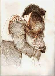These hugs go longer than normal hugs and full of feelings and emotions that can be expressed with words. Immagine Correlata Love Drawings Love Art Couple Drawings