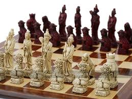 The battle of waterloo is one of the most obvious themes for a chess set and has obvious european appeal. Mandarin Themed Ornamental Chess Set By Berkeley Chess