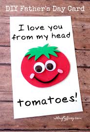 Here are 20 fun homemade father's day cards that any of your kids can make this year! Diy Father S Day Tomato Card With Printable Template Thrifty Jinxy