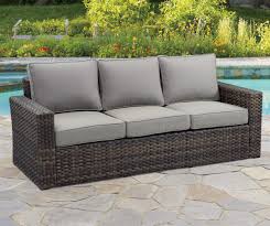 Broyhill Eagle Brooke All Weather Wicker Cushioned Patio Sofa Big Lots In 2020 Patio Sofa Patio Big Lots