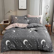 Shop for kawaii bedding like duvet covers, comforters, throw blankets and pillows. Moon Stars Bedding Set 100 Cotton Kawaii Comforter Bedding Sets For Women Girl King Twin Queen Size Bed Sheets And Pillowcases Buy At The Price Of 12 64 In Aliexpress Com Imall Com