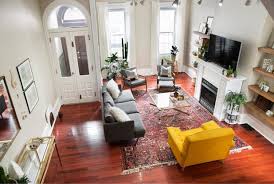 An 1860s Philadelphia Row Home Aces The Retro Eclectic Look Home Living Room Long Narrow Living Room Retro Home Decor
