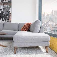 This particular movement occurred, especially, in architecture. Mid Century Modern Paisley Light Gray Sectional Sofa Right Chaise Ash1501