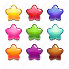 Cute Cartoon Jelly Stars In Different Colors Isolated Vector Cute Cartoon Cartoon Heart Cute Drawings