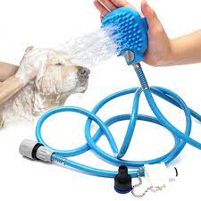 Pet Shower Sprayer Head With Soft Rubber Massage Brush Pet Shower Dog Brushing Dog Grooming