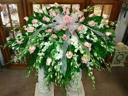 Casket Spray White Orchids Pink Roses Funeral Flowers Casket Flowers Memorial Flowers