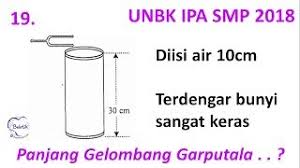 Rumus frekuensi pada garpu tala. Panjang Gelombang Bunyi Garputala Pertama Di Mulut Tabung Unbk Ipa Smp 2018 No 19 Youtube