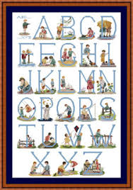 V is for vampire bat alphabet monogram for kids (kids are heroes series) Counted Cross Stitch Alphabet Of Children Kits Patterns