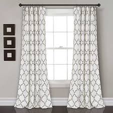 Fmfunctex blue white curtains 84 for living room grey tree branches print curtain set linen textured semi sheer window drapes for bedroom grommet top gray silver and color. Gray Trellis Darkening Curtain Panel Set 108 In Kirklands