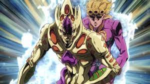 Gold experience(ゴールド・エクスペリエンス (黄金体験),gōrudo ekusuperiensu) is the stand of giorno giovanna, featured in vento aureo. Giorno Giovanna And Gold Experience Requiem Jojo Bizzare Adventure Anime Fight Jojo Memes