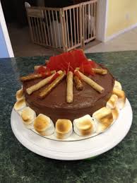 Cool Birthday Cakes For 10 Year Old Boy Pin By Carla Tilford On Things I Ve Made Camping Birthday Party Campfire Cake Boy Birthday Cake