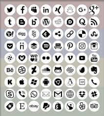 Social Media Icons 98 13 Types Circle Shape Black On White Bitmap Vector Images Social Media Icons Social Media Icons Vector Iphone App Design