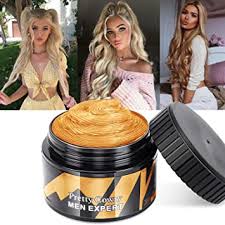 Penshoppe's colored hair wax line has a matte finish that helps it seamlessly blend into your hair; Amazon Com Temporary Hair Wax Color Blonde Instant Gold Hair Dye Wax Natural Hair Pomades Hairstyle Cream For Men Women Party Festival Cosplay Halloween Christmas 120ml Beauty